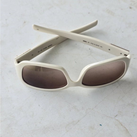 Authentic Fendi Off White Sunglass Women Sparkle Side Bling Made In Italy - Picture 10 of 14